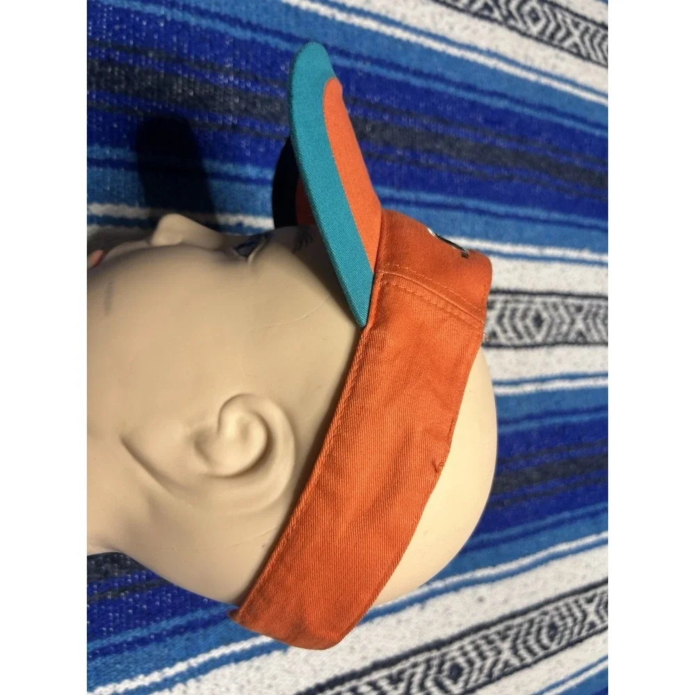 Y2K Miami Marlins MLB Baseball Visor Adjustable Budweiser Game Time Orange Teal